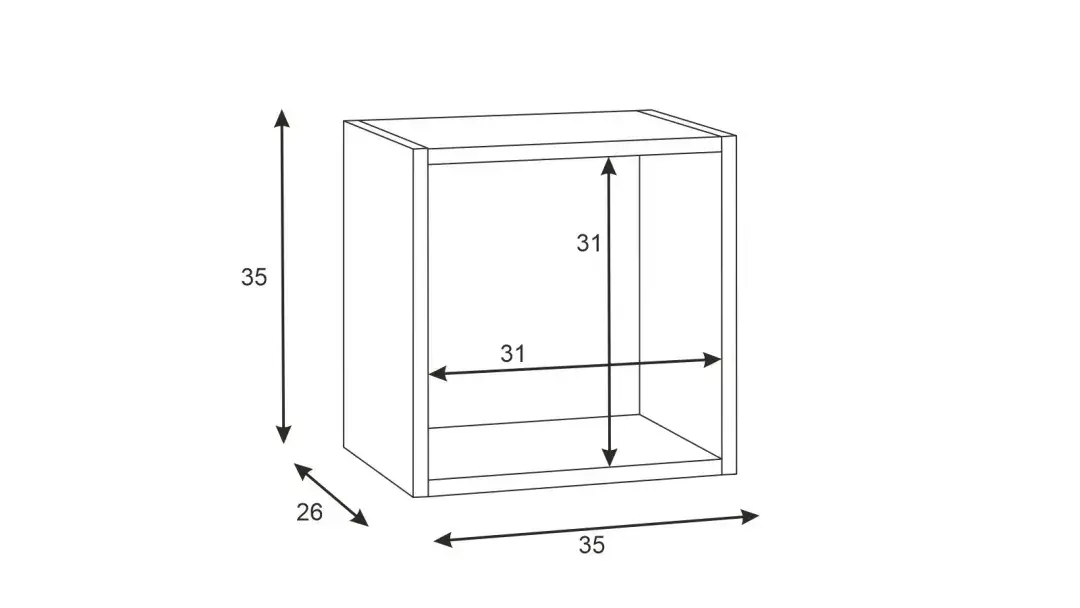 Полка куб навесная Bruno, Белый фото - 4 - большое изображение