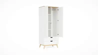 Шкаф двухдверный Villy, цвет Белый+Дуб фото - 4 - превью