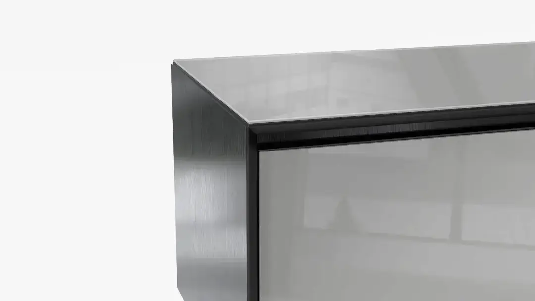 Тумба однодверная Glass, цвет Черный + Серый фото - 3 - большое изображение