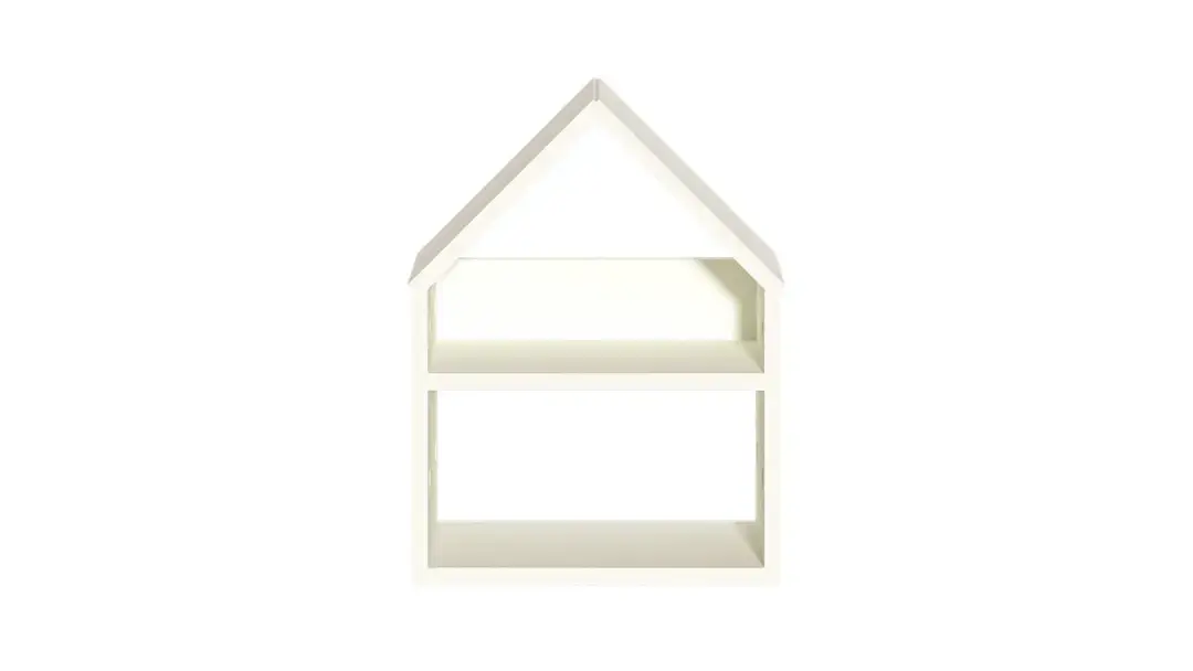 Полка домик навесная Bruno, цвет Белый фото - 2 - большое изображение